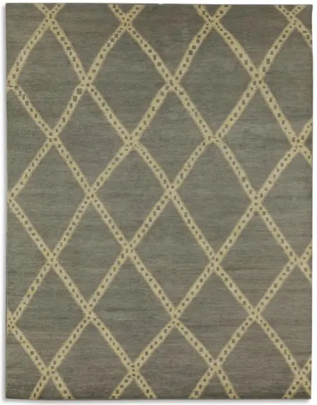 Line Hand Knotted 9 2  x 11 10  Area Rug