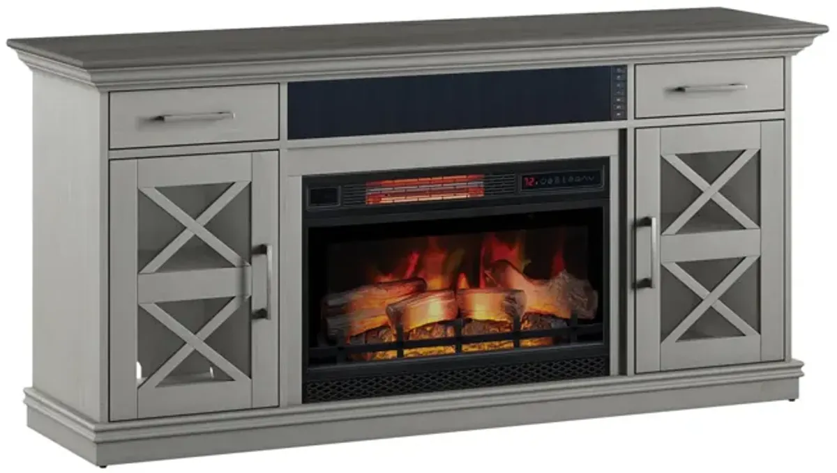 Christina Electric Fireplace Console With Bluetooth Speaker