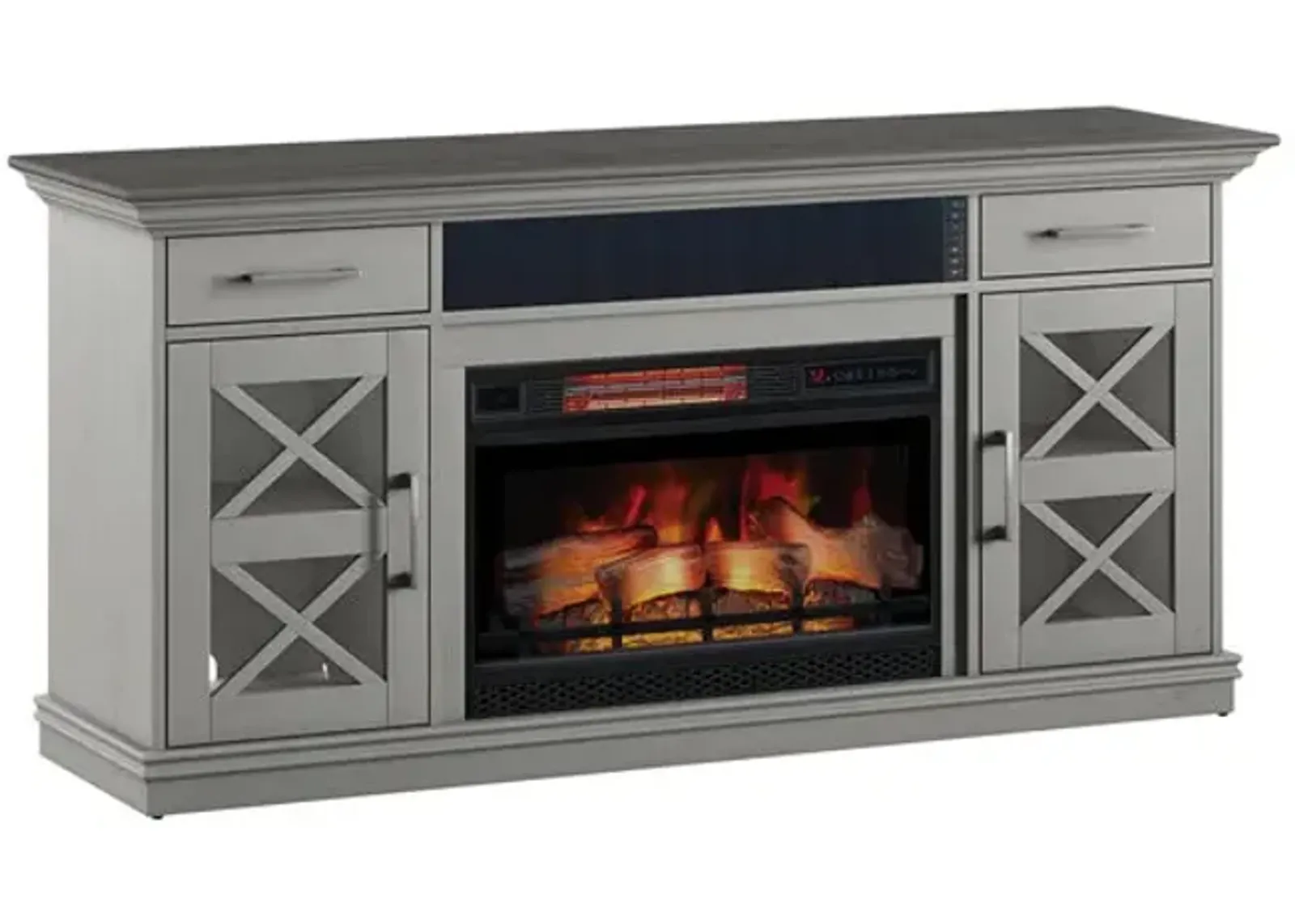 Christina Electric Fireplace Console with Bluetooth Speaker