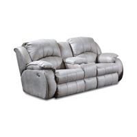 Lacey Dual Power Reclining Loveseat With Console - Nickel Gray