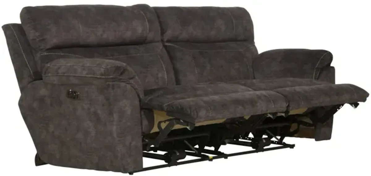 Verde Lay Flat Power Reclining Sofa - Smoke