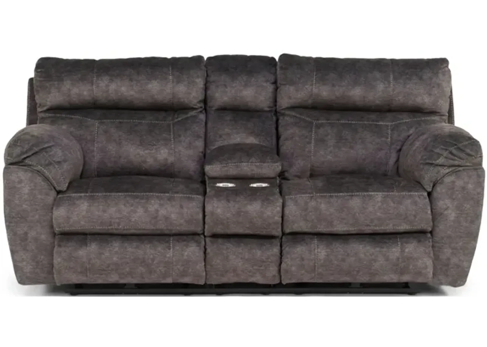 Verde Power Reclining Loveseat With Console - Smoke