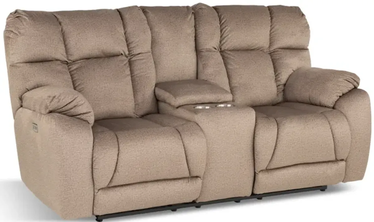 Tarah Power Reclining Loveseat With Console