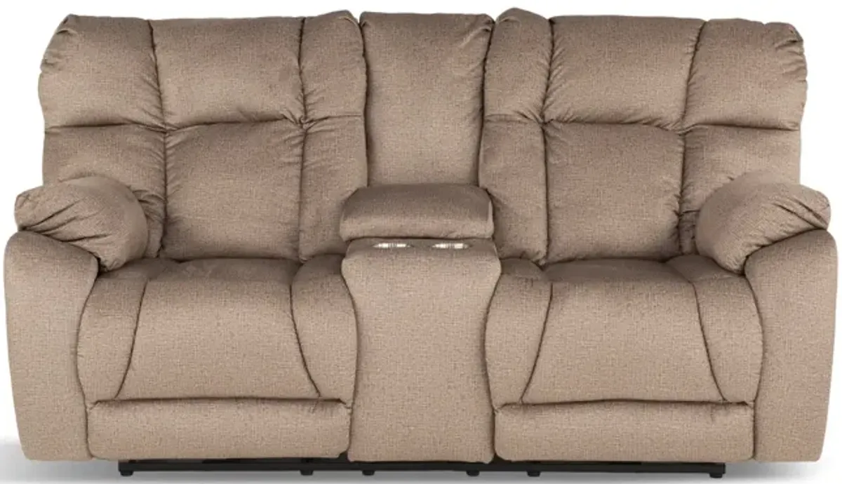 Tarah Power Reclining Loveseat With Console