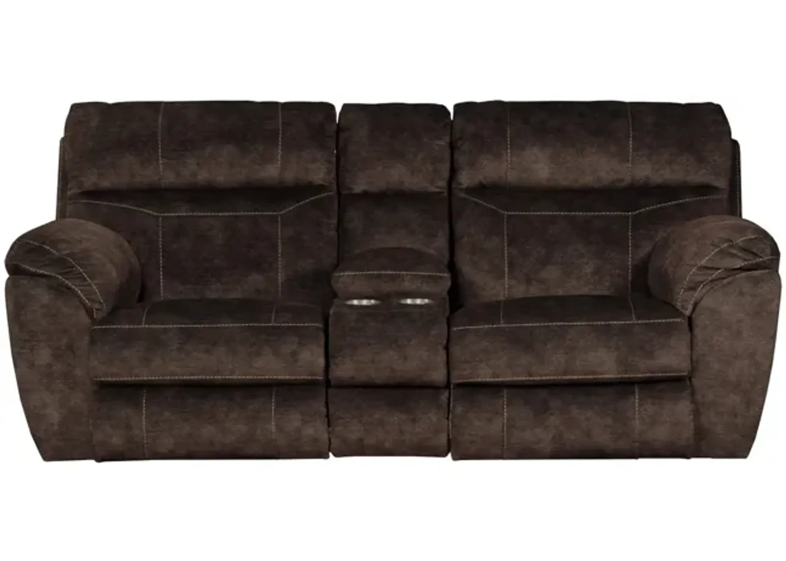 Verde Power Reclining Loveseat with Console - Mocha