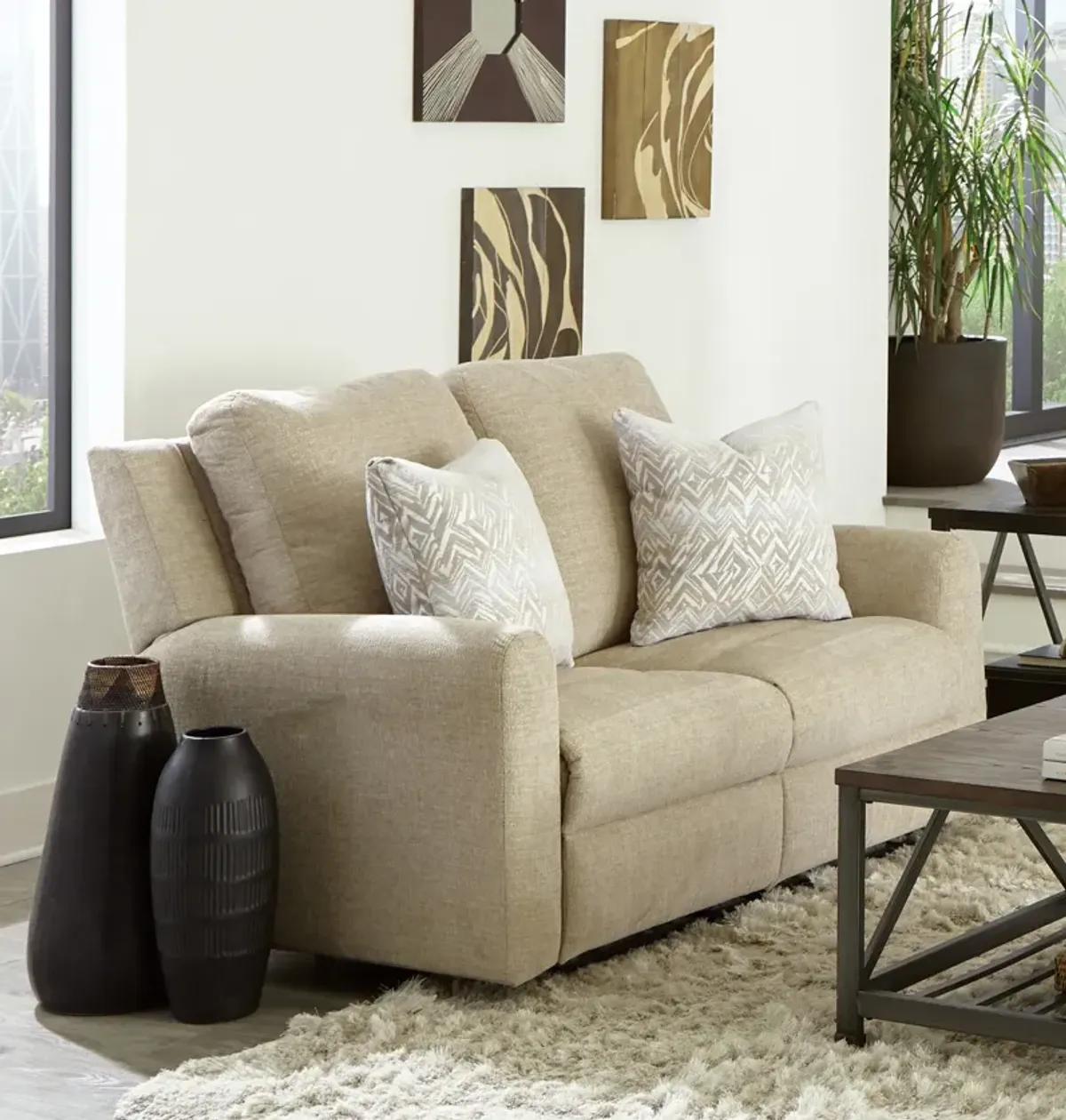 Klein Power Reclining Loveseat - Putty