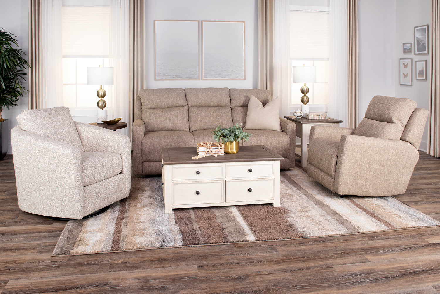 Hines Dual Power Reclining Sofa