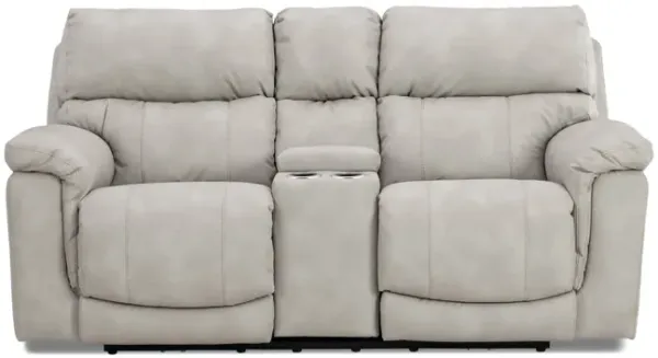 Chase Power Loveseat With Console - Taupe