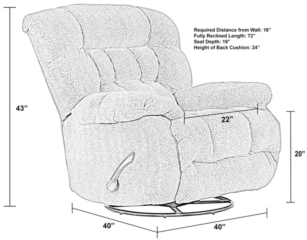 Daly Swivel Glider Recliner - Chocolate