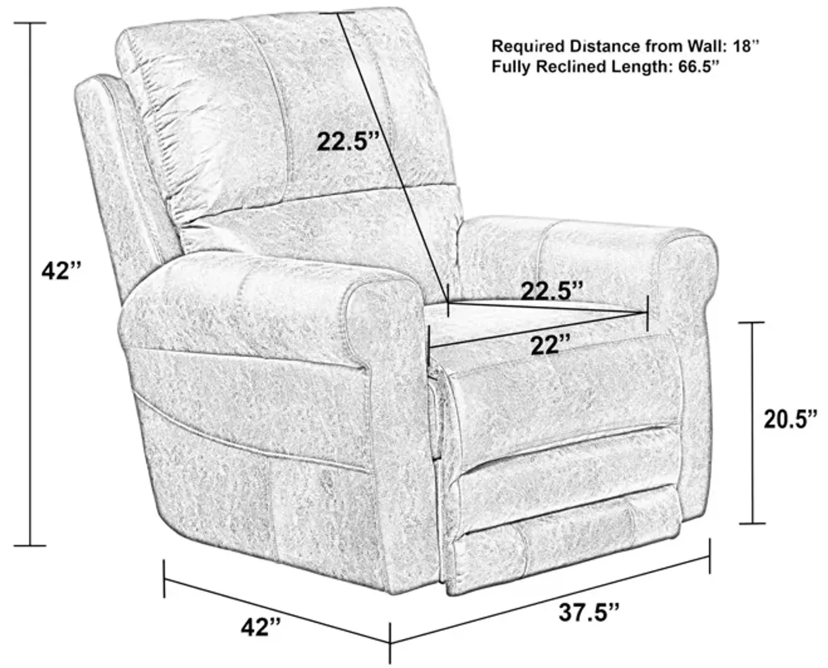 Maddie Swivel Glider Recliner - Ash