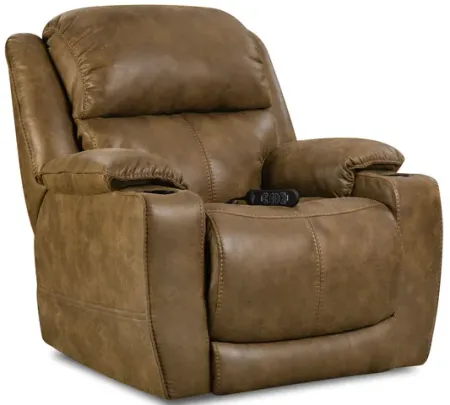 Starship Power Home Theater Recliner - Saddle