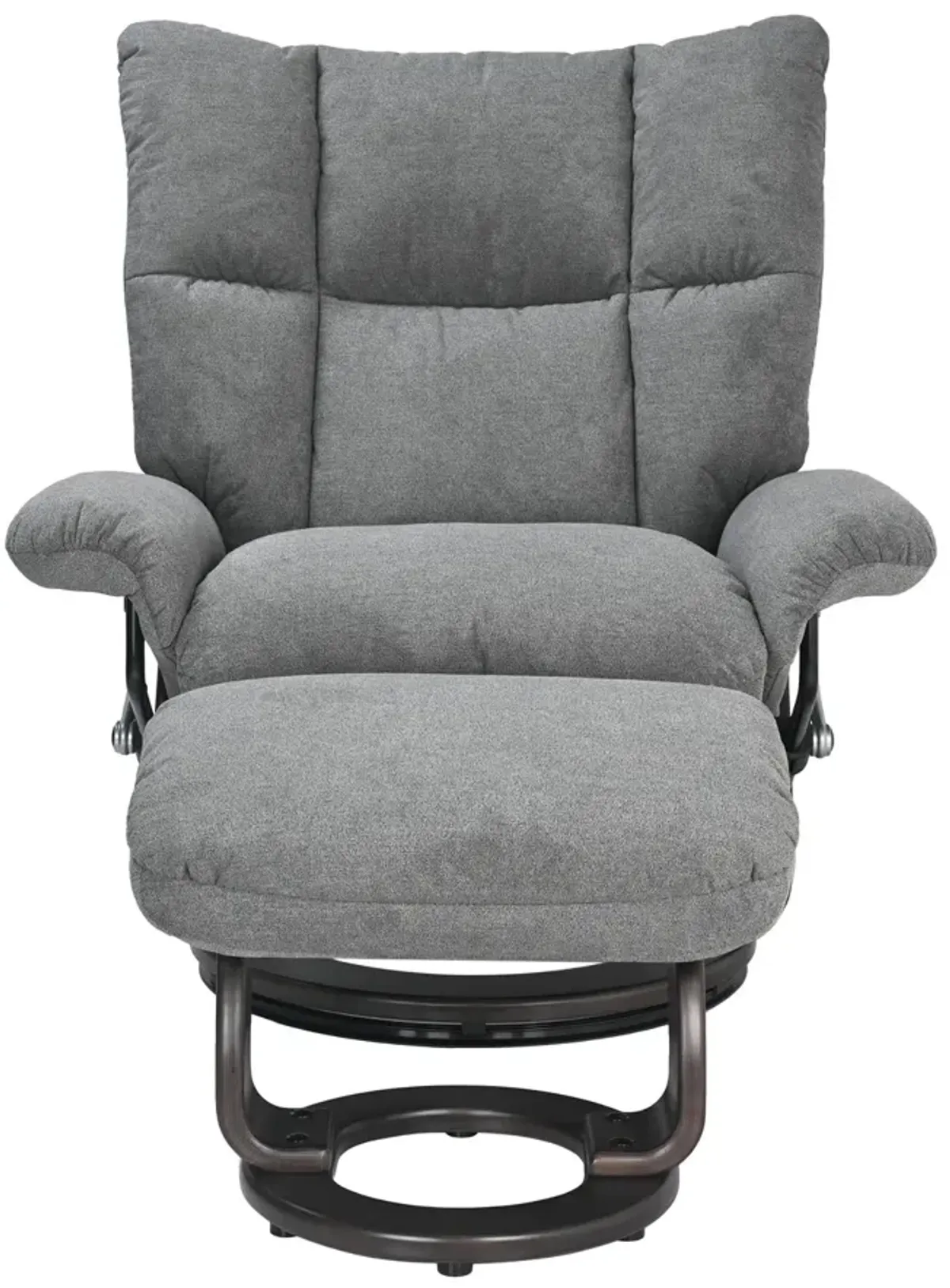 Addie Swivel Recliner   Ottoman - Charcoal