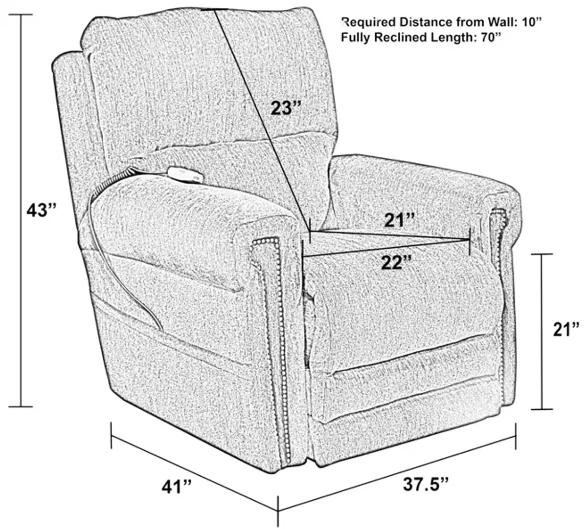 Warner Power Lift Chair Recliner - Tigers Eye