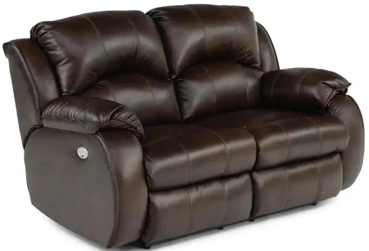 Sailor Leather Power Reclining Loveseat