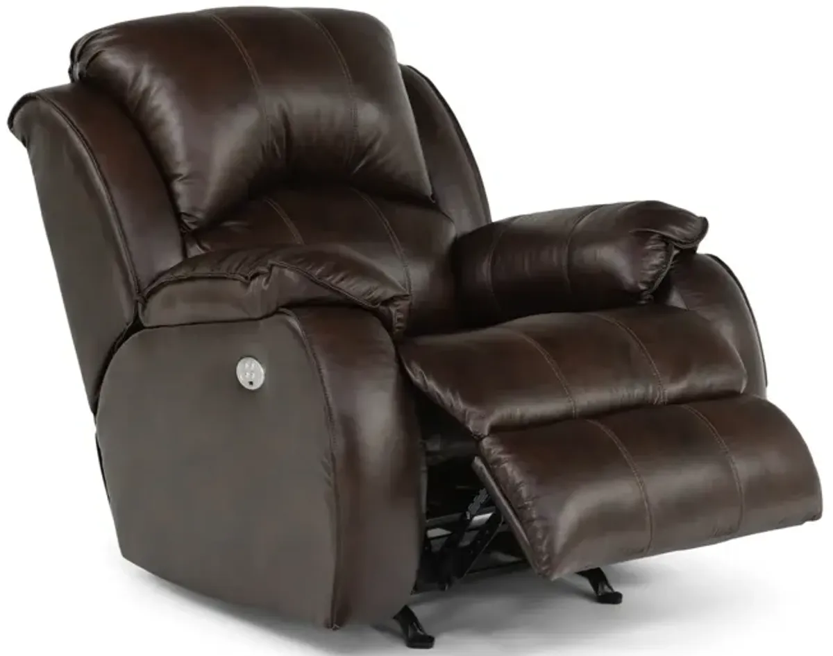 Sailor Leather Power Rocker Recliner