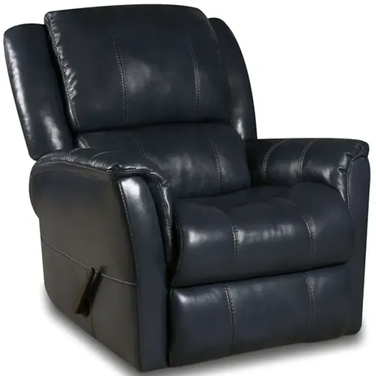 Orbit Leather Swivel Glider Recliner - Ocean