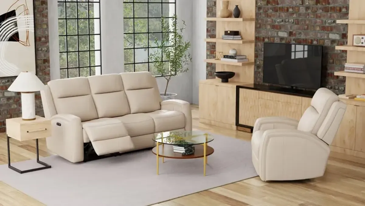 Andrew Leather Power Sofa