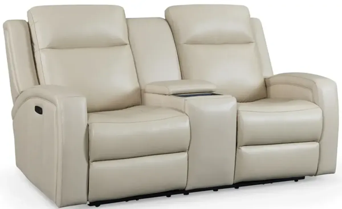 Andrew Leather Power Console Loveseat