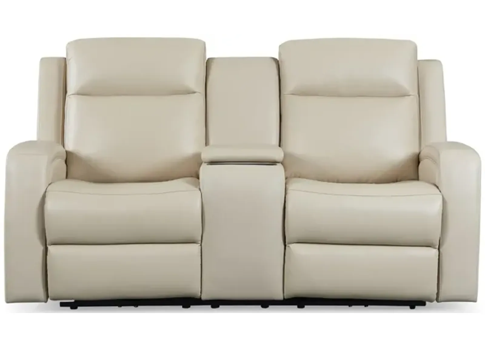 Andrew Zero Gravity Leather Power Console Loveseat