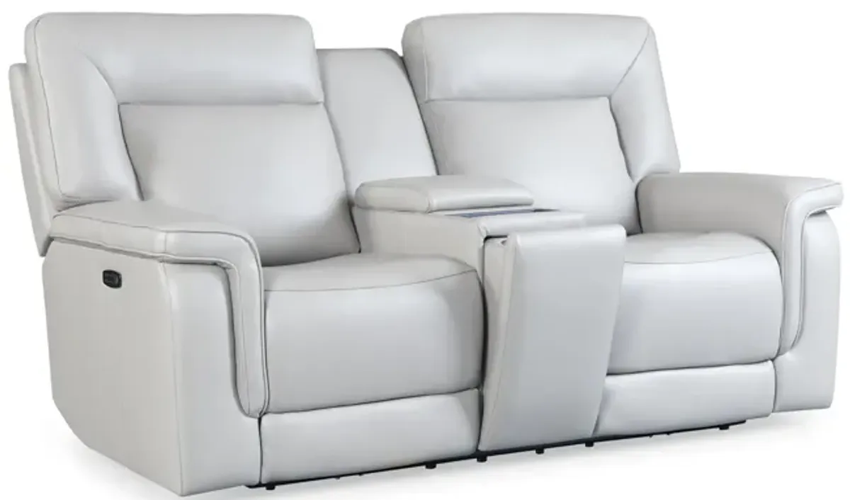 Marie Zero Gravity Leather Power Console Loveseat