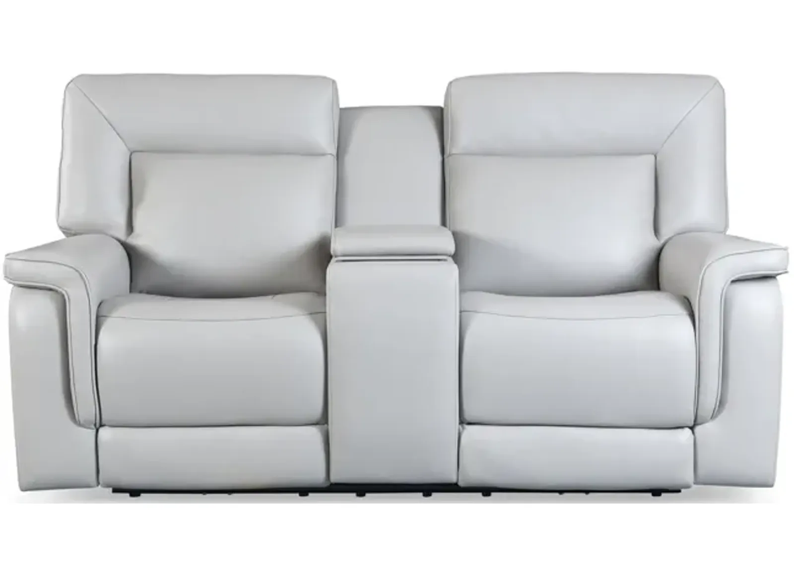 Marie Zero Gravity Leather Power Console Loveseat