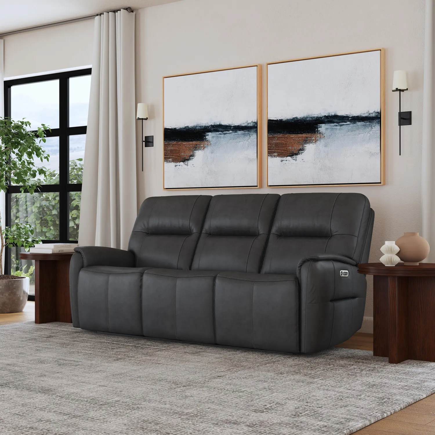 Wilson Power Leather Reclining Sofa