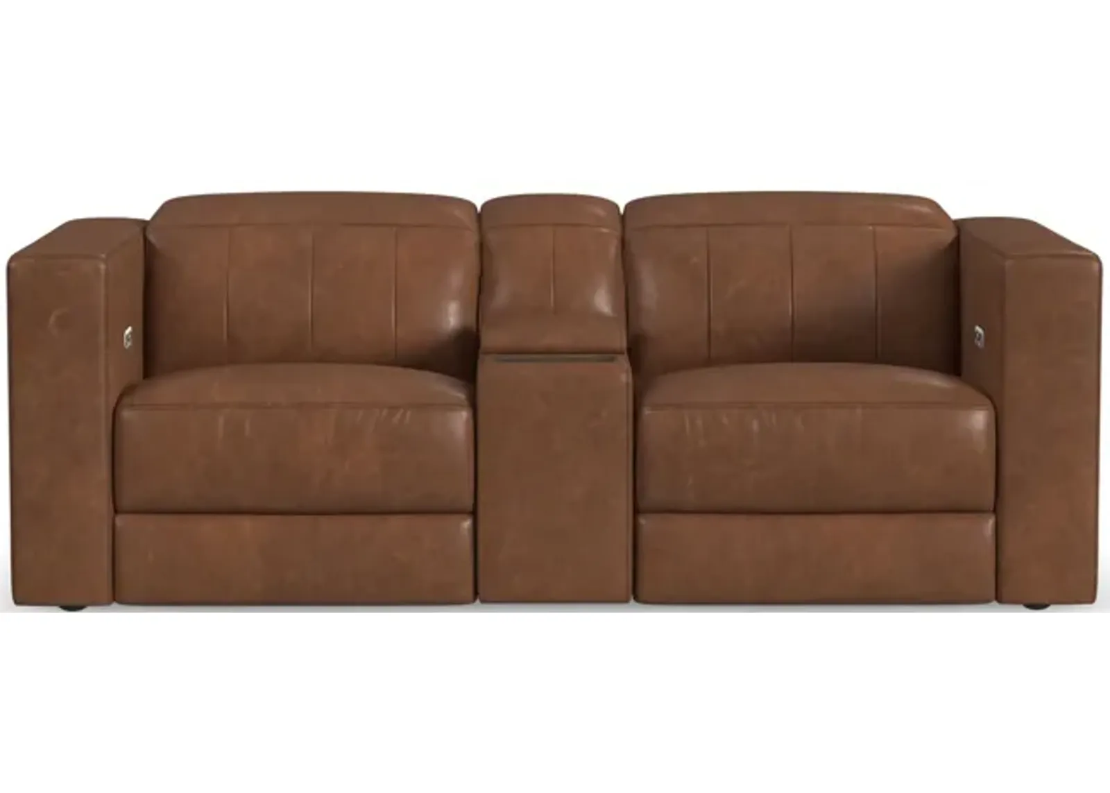 Austin Leather Power Console Loveseat