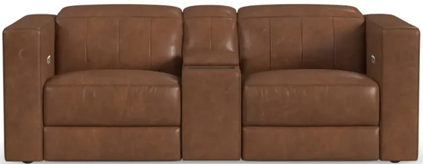 Austin Leather Power Console Loveseat