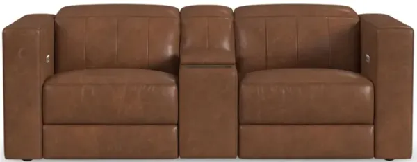 Austin Leather Power Console Loveseat