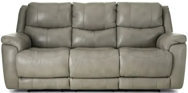 Dougie Leather Power Reclining Sofa - Mushroom