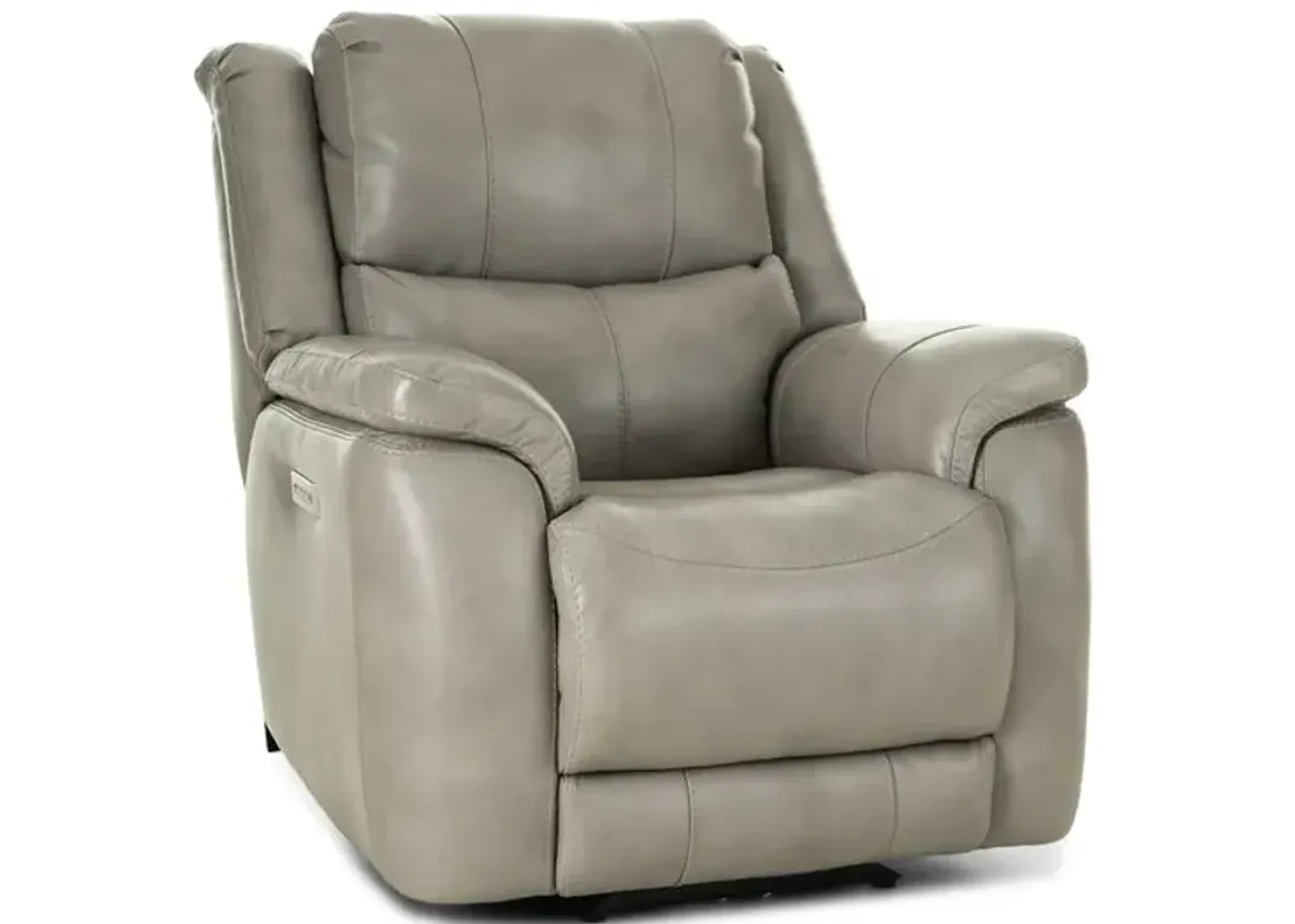 Dougie Leather Power Recliner - Mushroom