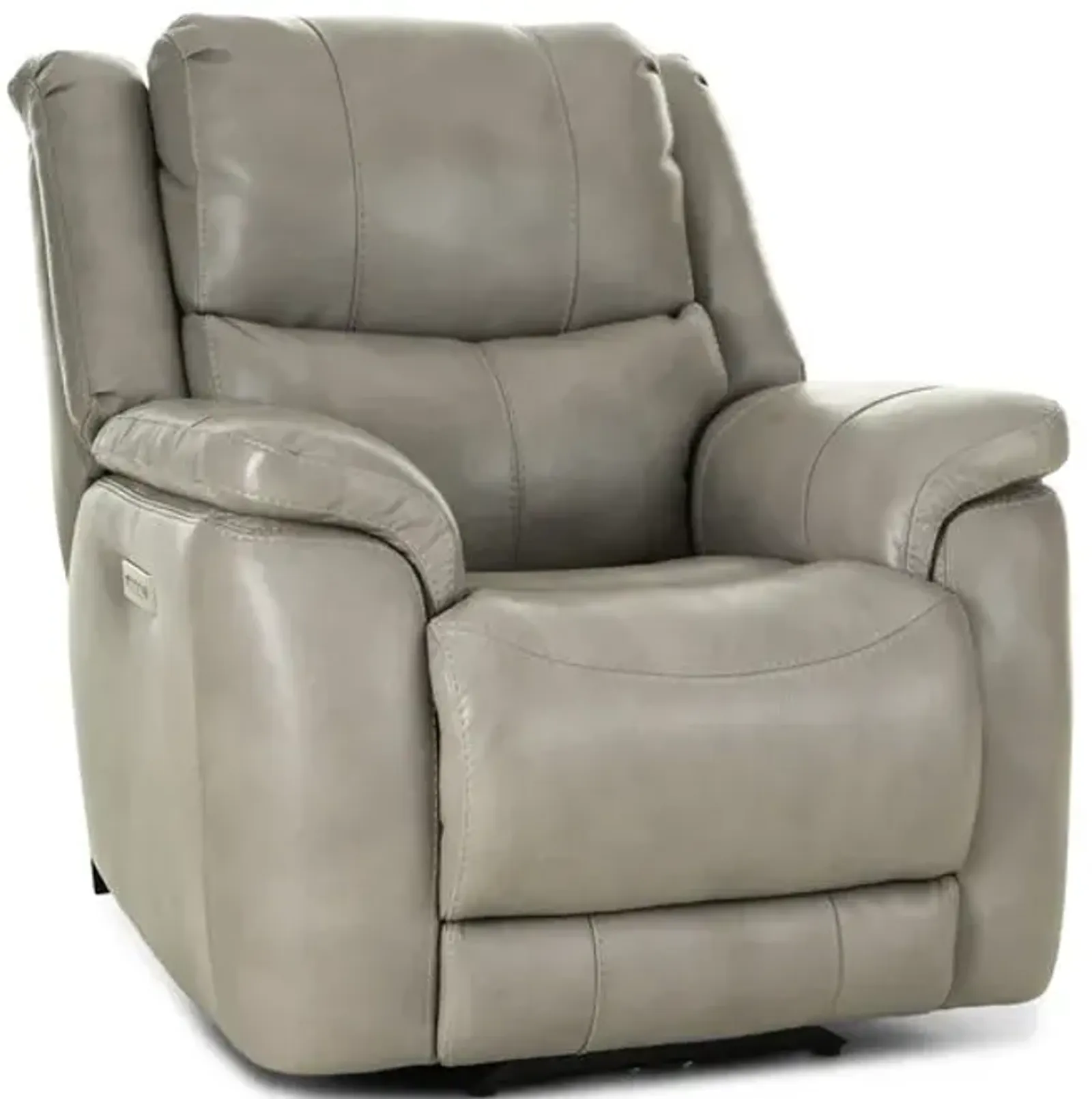 Dougie Leather Power Recliner - Mushroom