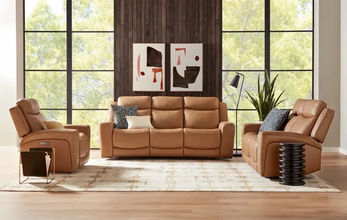 Davidson Leather Power Reclining Sofa