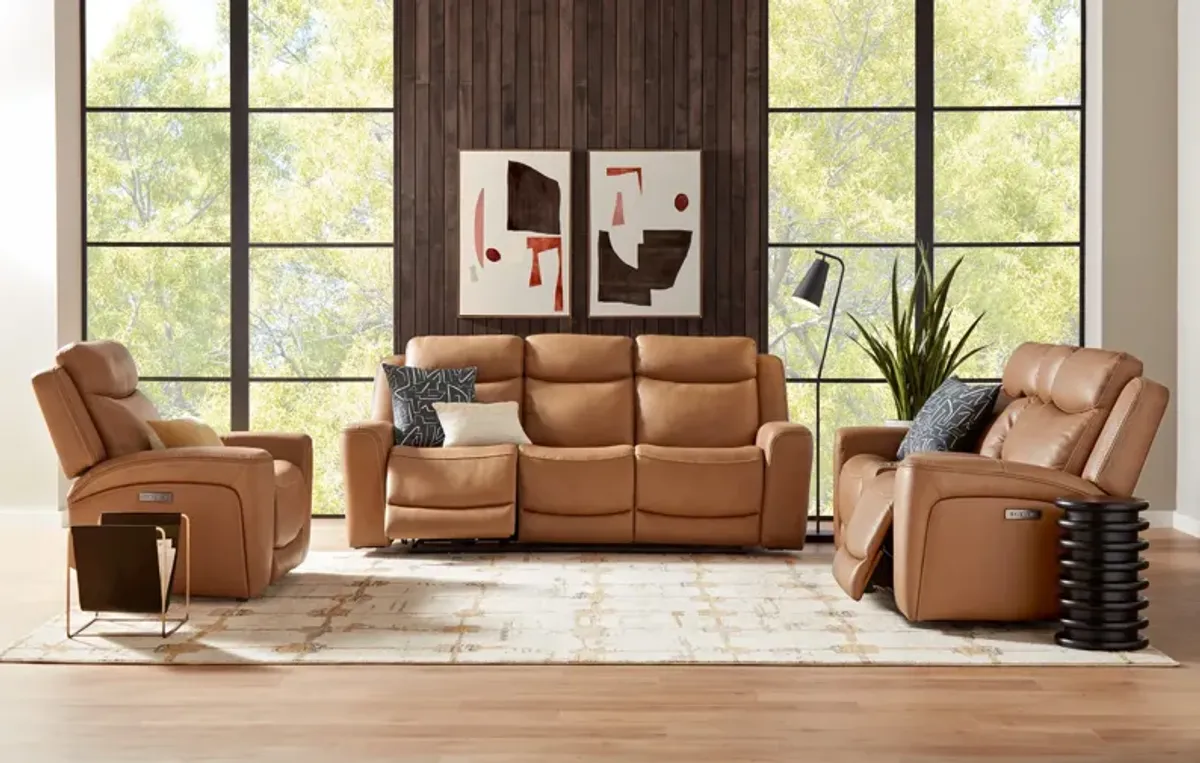 Davidson Leather Power Reclining Sofa