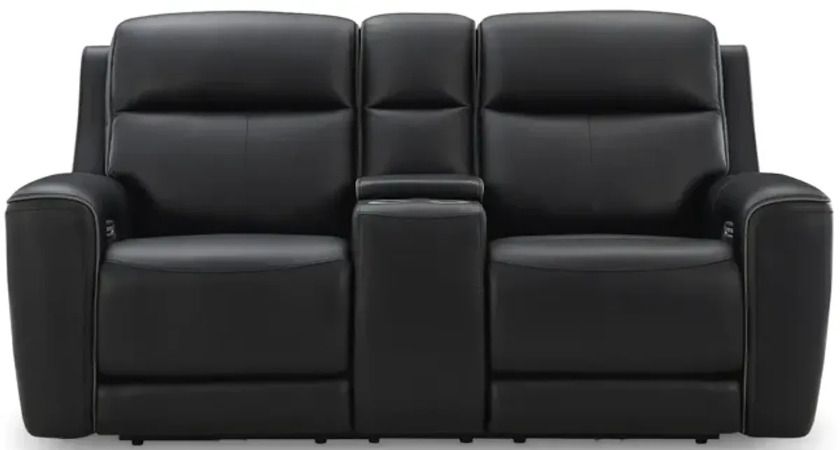 Campbell Power Loveseat With Console - Onyx