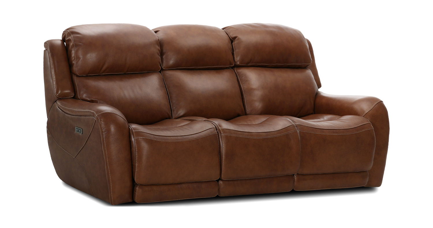 Saddle Leather Power Reclining Sofa