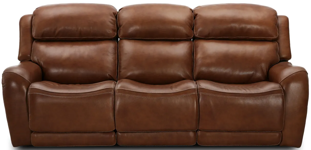 Saddle Leather Power Reclining Sofa