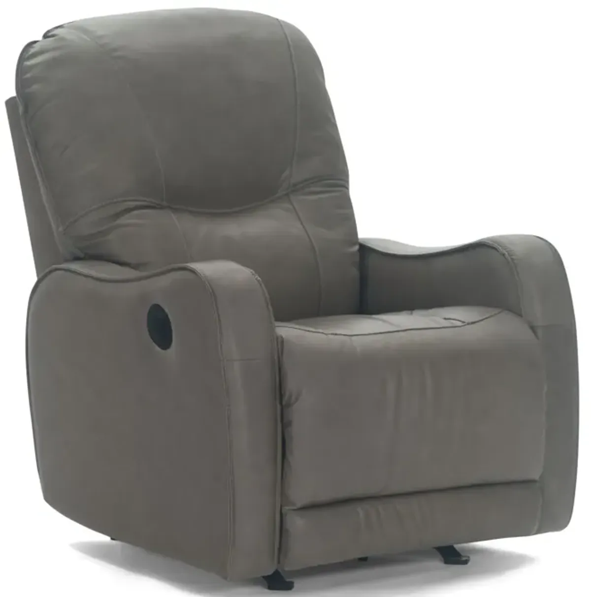 Yates Leather Power Rocker Recliner