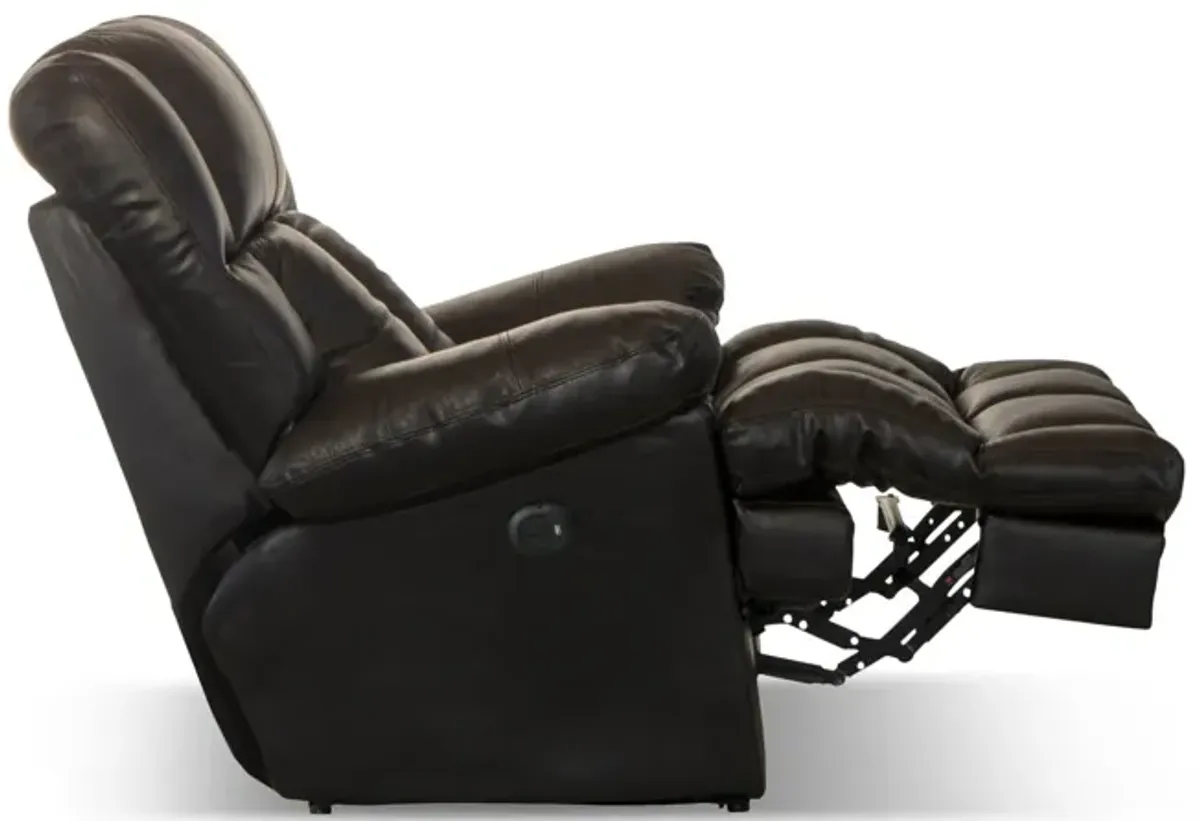 Regula Leather Lay Flat Power Recliner - Chocolate