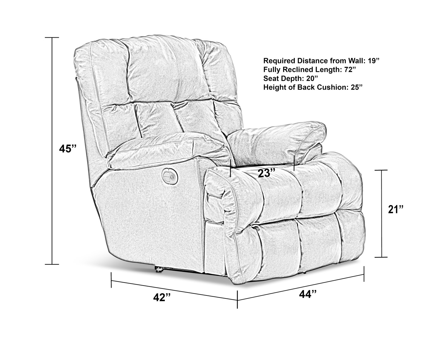 Regula Leather Lay Flat Power Recliner Chocolate