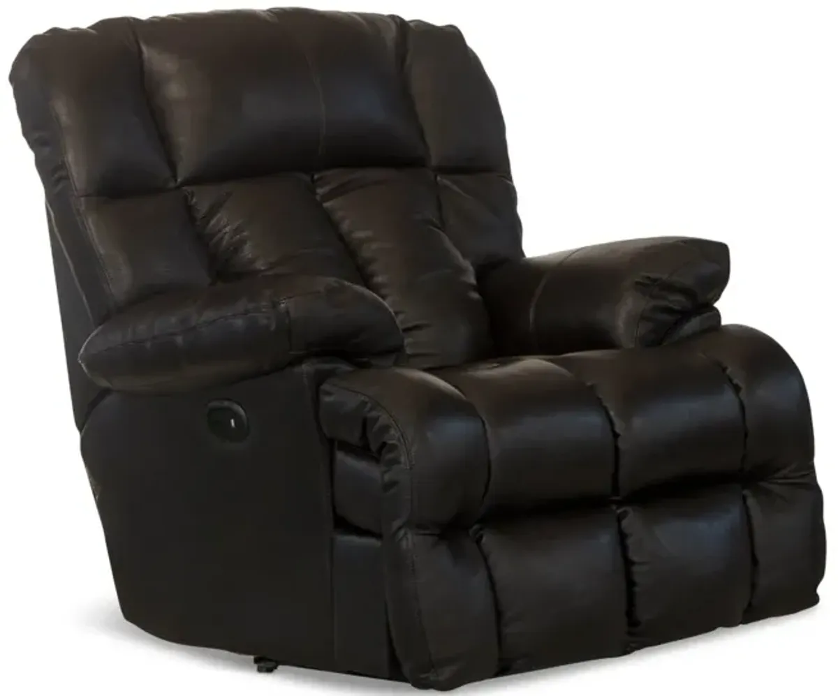 Regula Leather Lay Flat Power Recliner - Chocolate