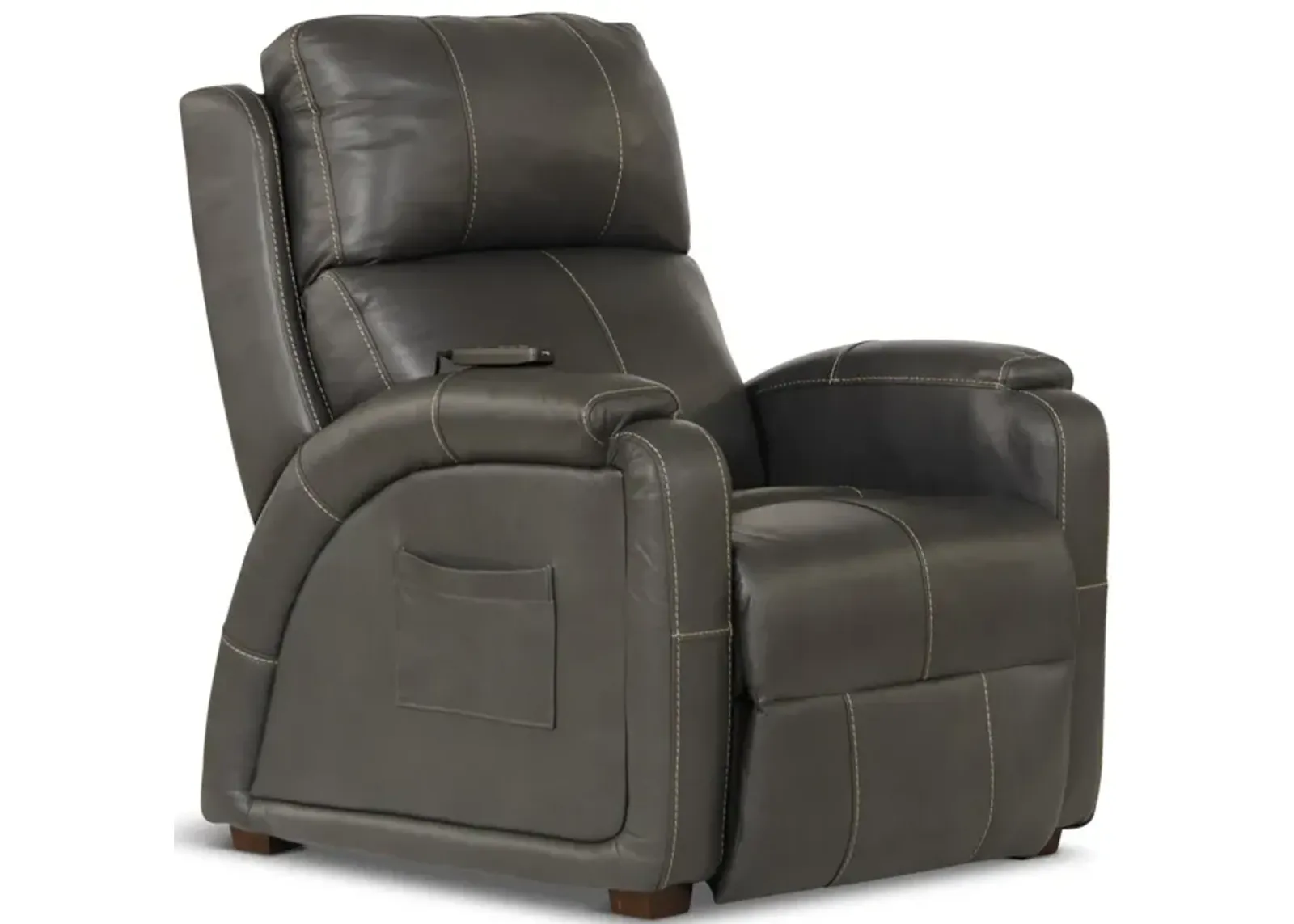 Jetson Zero Gravity Leather Power Recliner - Gunmetal