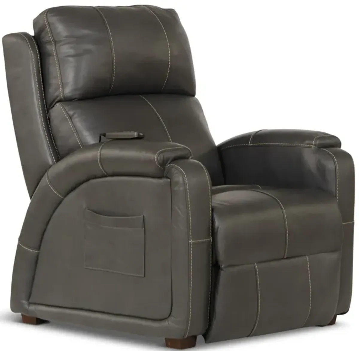 Jetson Zero Gravity Leather Power Recliner - Gunmetal