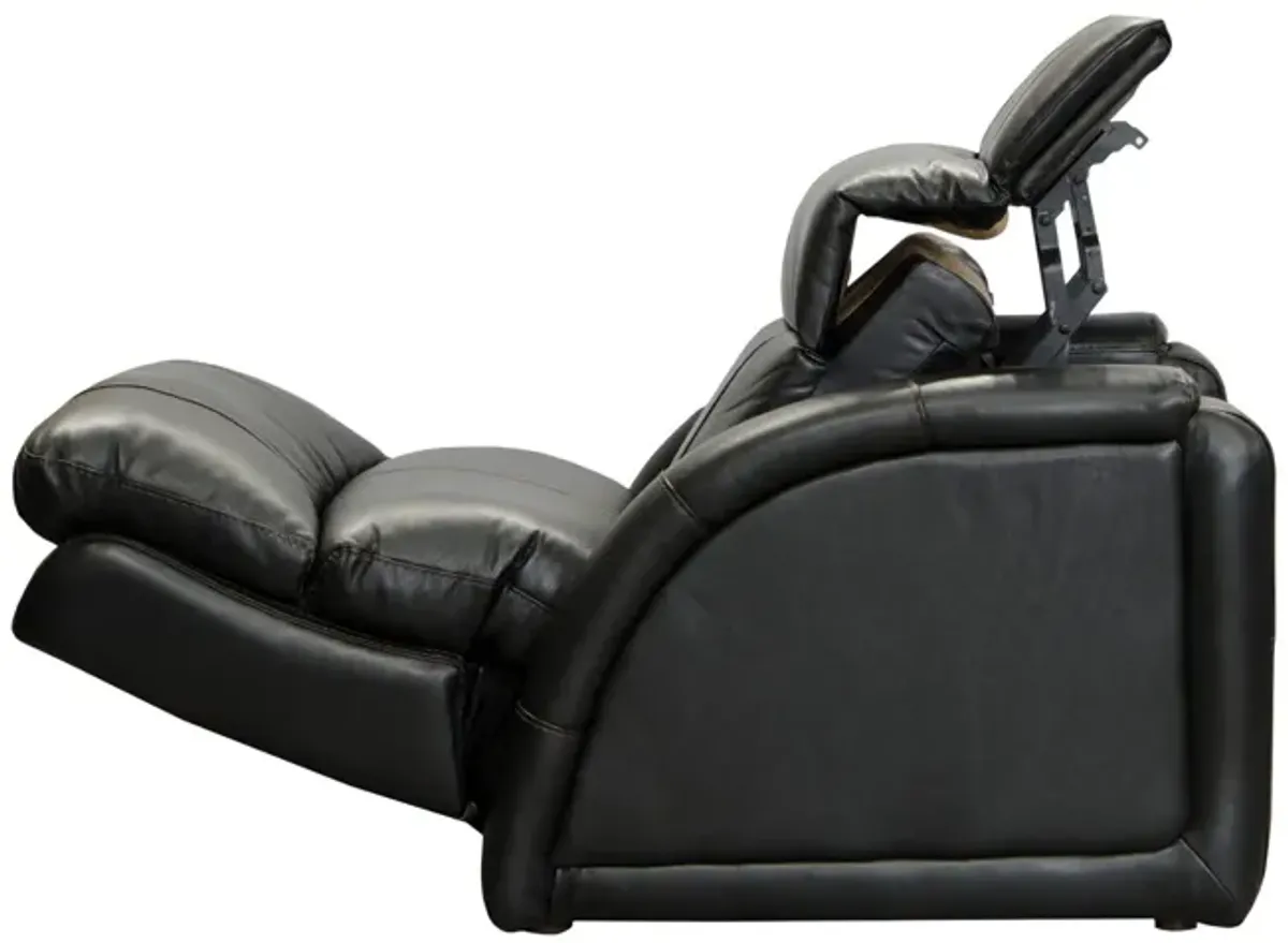 Jetson Zero Gravity Leather Power Recliner - Black