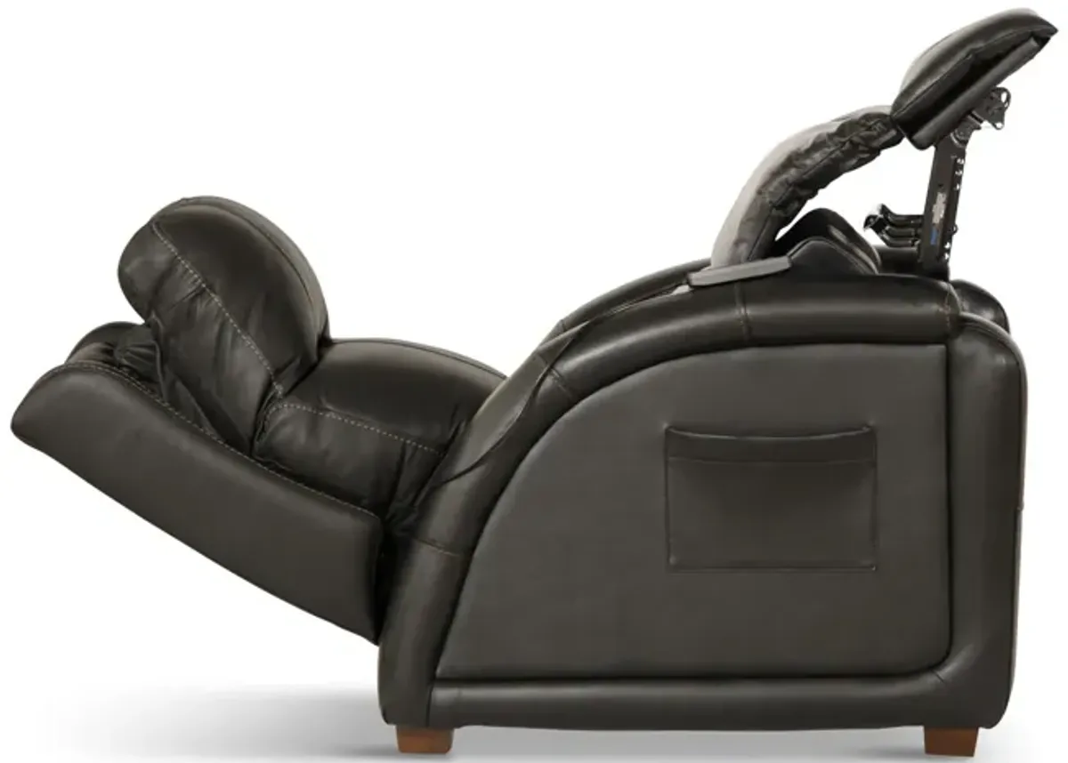 Jetson Zero Gravity Leather Power Recliner - Black