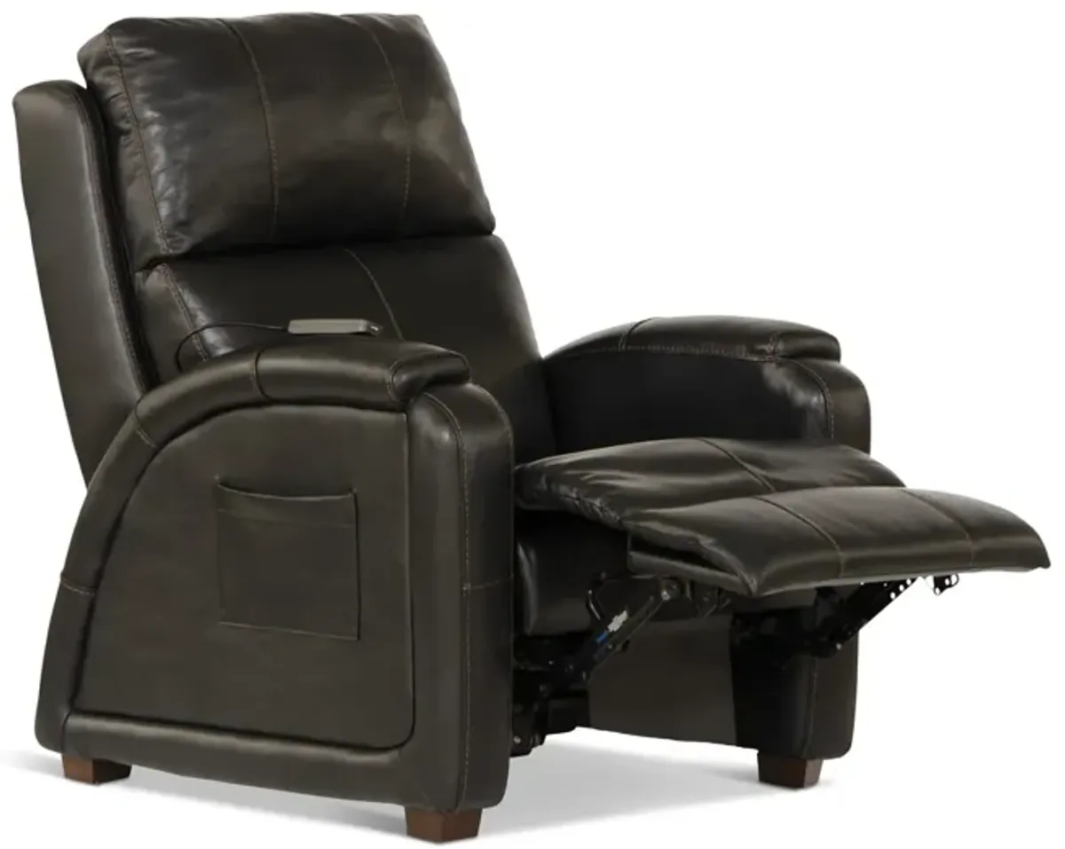 Jetson Zero Gravity Leather Power Recliner - Black