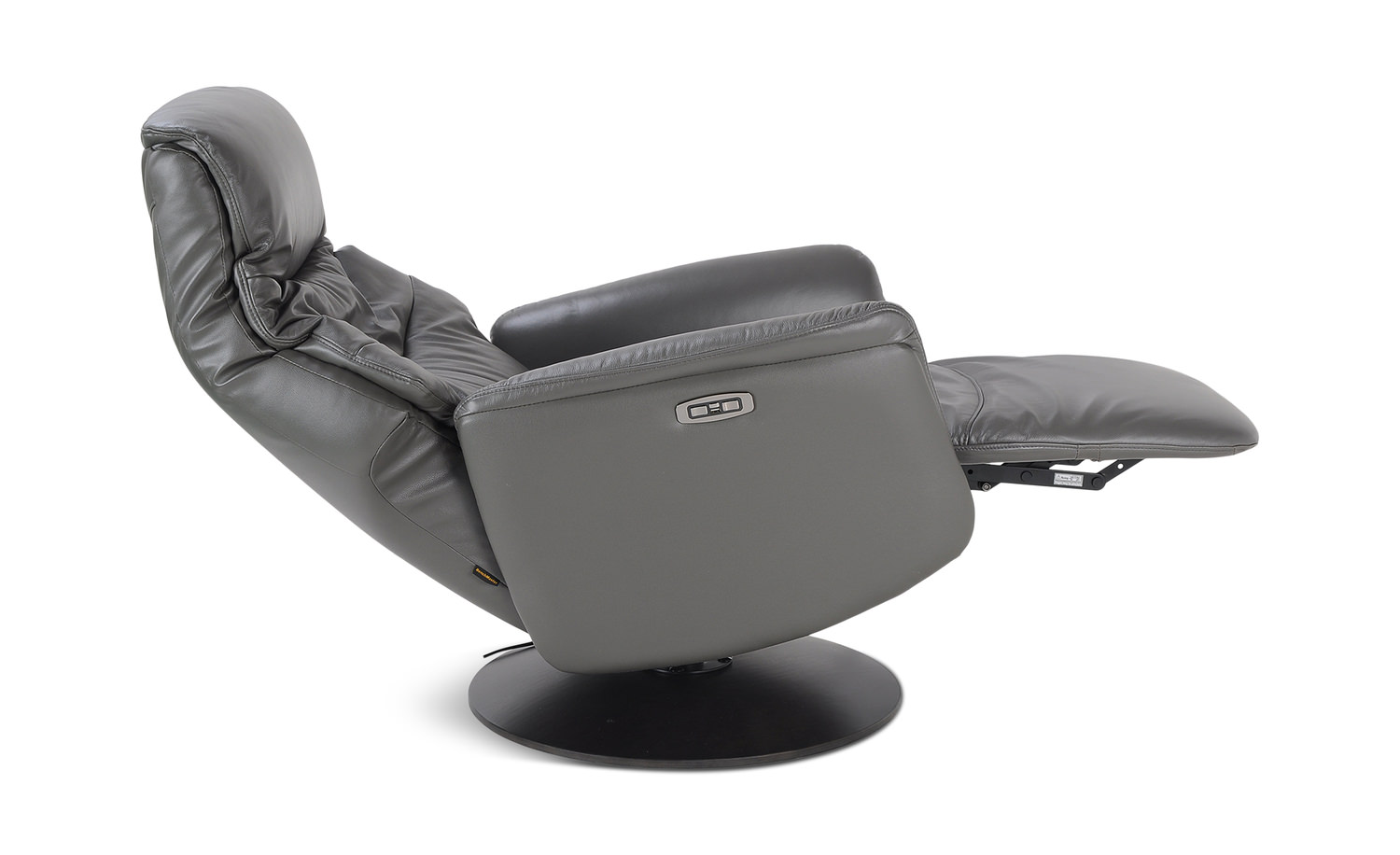 Oversized Power Recliner Chair With Zero Gravity, LED Lights, USB Ports & Cup Holders - Faux Leather Brown