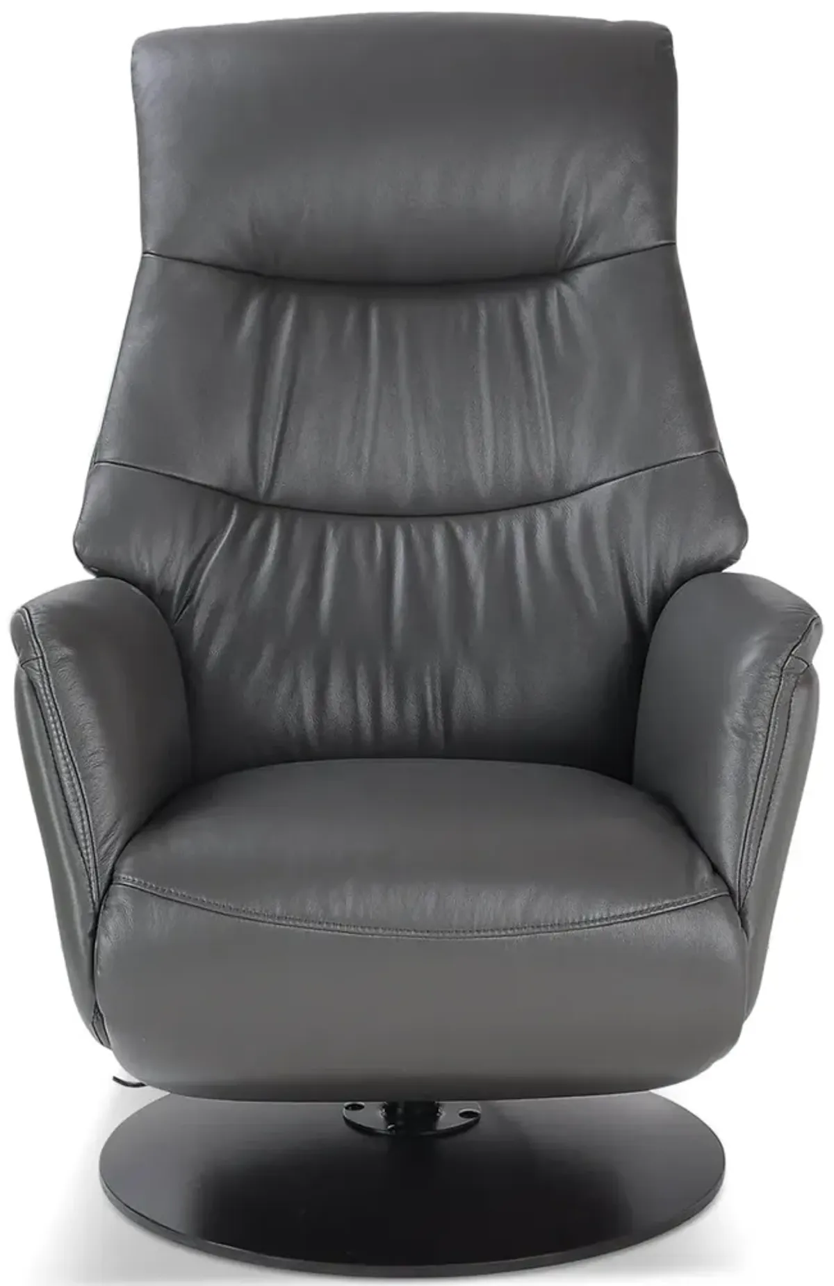 Connor Leather Zero Gravity Power Swivel Recliner - Grey