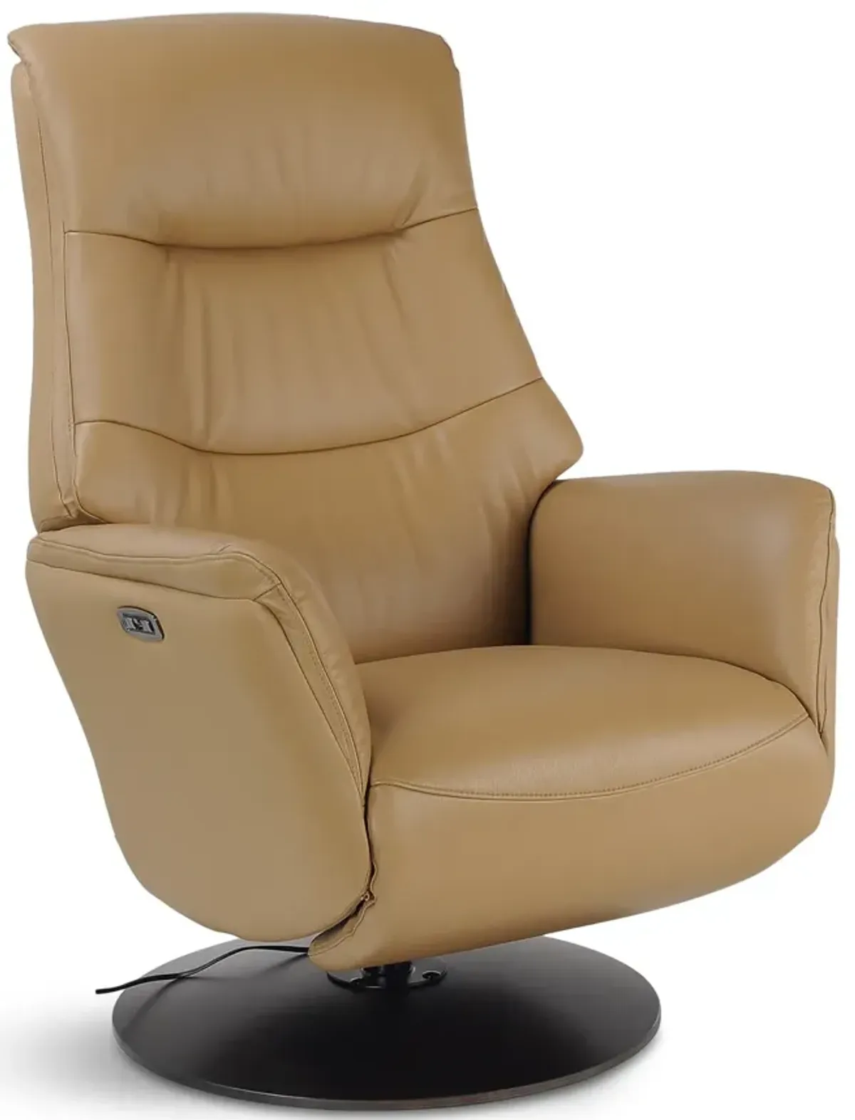 Connor Leather Zero Gravity Power Swivel Recliner - Cinnamon