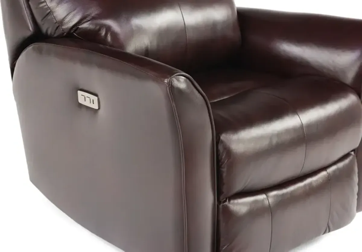 Linus Leather Power Rocker Recliner